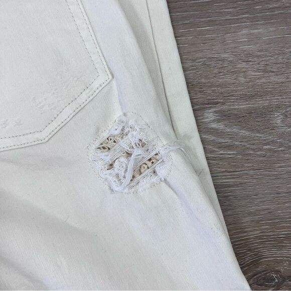 Free people Lacey stilt cream distressed jeans ankle - Picture 7 of 9